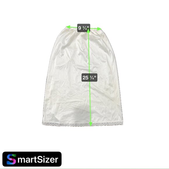 Warners Vintage Ivory Long Half Slip Skirt With Lace Hem Style 5530 Sz Small - Picture 6 of 8